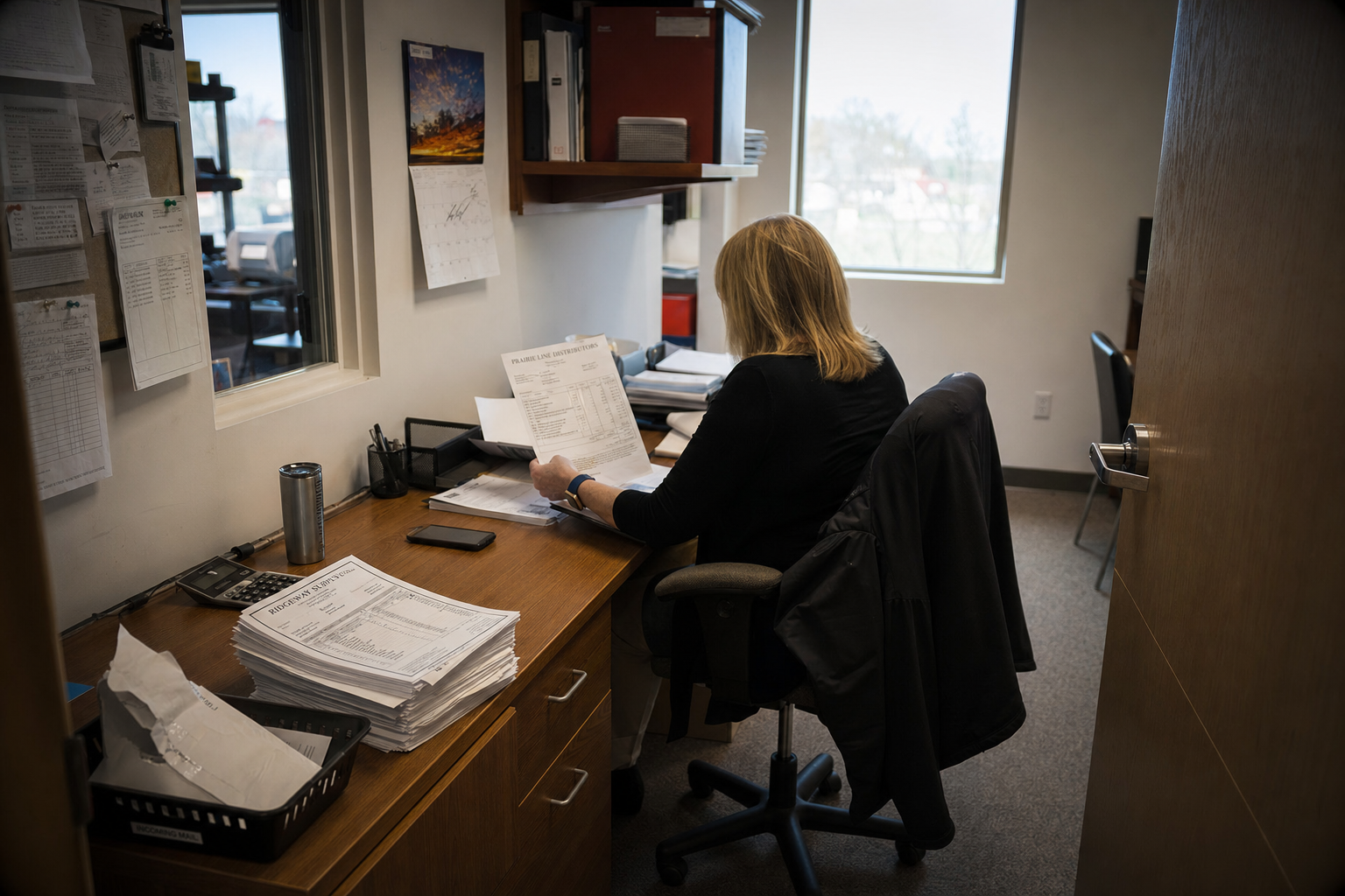 Vendor invoices being read in the back office